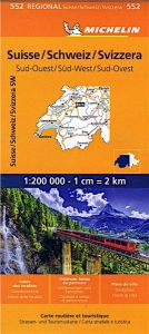 Švýcarsko: jihozápad (č. 552) mapa
