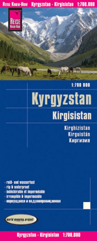 Kyrgyzstán - mapa odolná