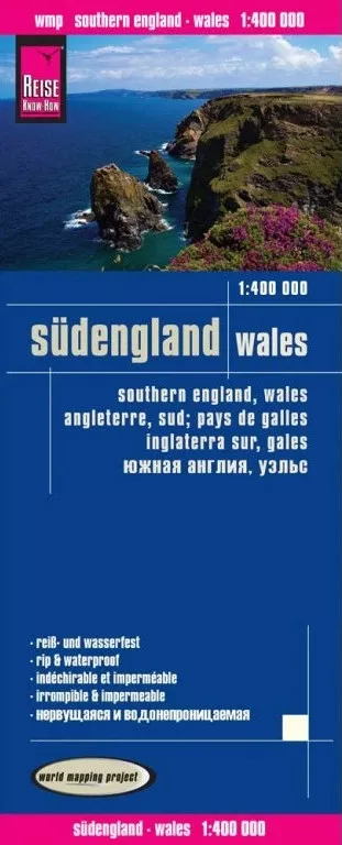 Anglie jih a Wales - mapa odolná