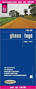 Ghana a Togo - mapa odolná