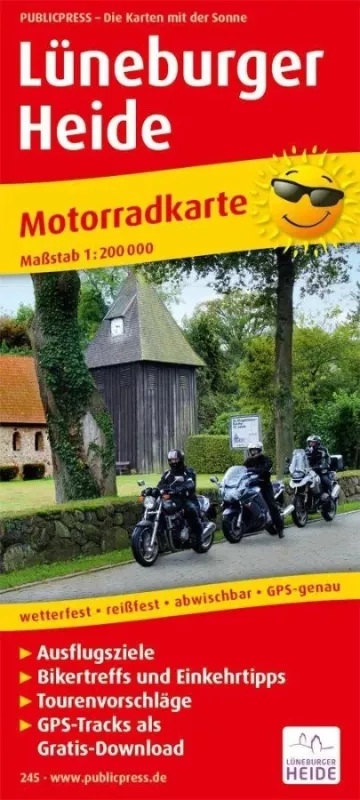 Motomapa Lüneburské vřesoviště (Lüneburger Heide)