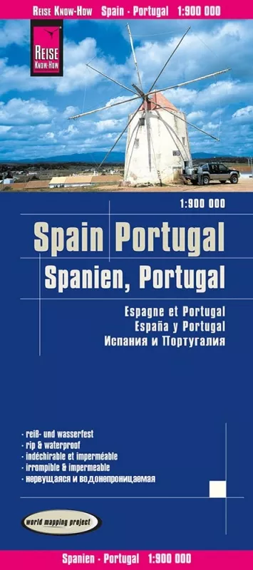 Španělsko a Portugalsko - mapa odolná