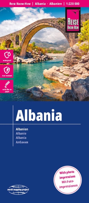 Albánie - mapa odolná