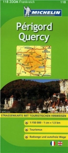 Francie: Périgord Quercy (č. 118) mapa SLEVA