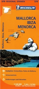 Španělsko: Mallorca, Ibiza, Menorca (č. 579) mapa SLEVA