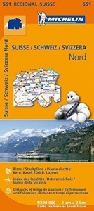Švýcarsko: sever (č. 551) mapa SLEVA