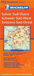 Švýcarsko: jihozápad (č. 552) mapa SLEVA