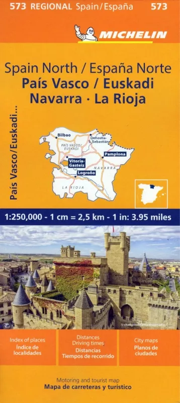 Španělsko: Baskicko, Navarra, La Rioja (č. 573) mapa
