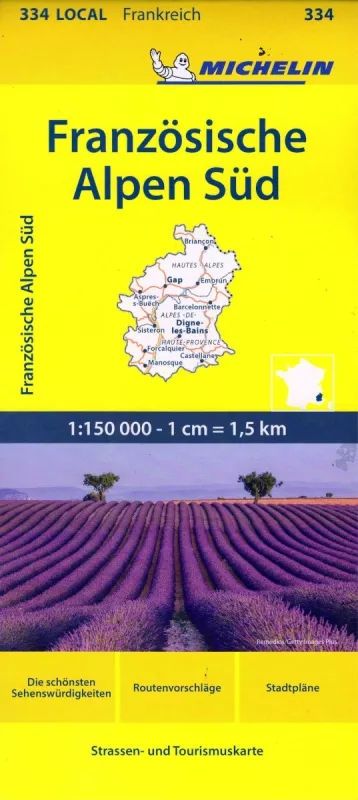 Francie: Francouzské Alpy jih (č. 334) mapa