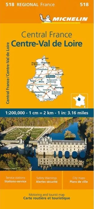 Francie: Central France (č. 518) mapa