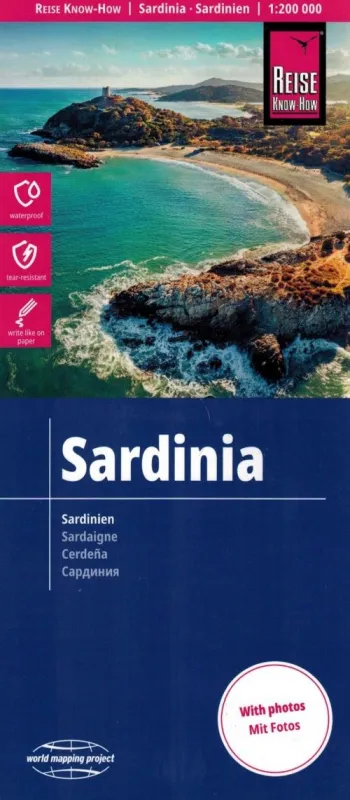 Sardinie - mapa odolná
