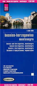 Bosna a Hercegovina, Černá Hora - mapa odolná