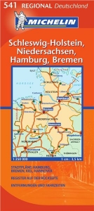 Německo: Šlesvicko-Holštýnsko, Dolní Sasko, Hamburg, Brémy (č. 541) mapa