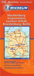 Německo: Meklenbursko-Přední Pomořansko, Sasko-Anhaltsko, Braniborsko, Berlín (č. 542) mapa