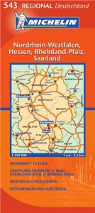 Německo: Severní Porýní-Vestfálsko, Hesensko, Porýní-Falc, Sársko (č. 543) mapa