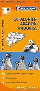 Španělsko: Katalánsko, Aragonie, Andorra (č. 574) mapa