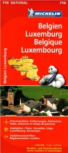 Belgie a Lucembursko (č. 716) mapa