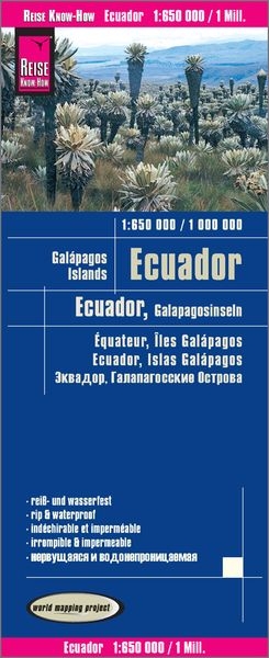 Ekvádor a Galapágy - mapa odolná