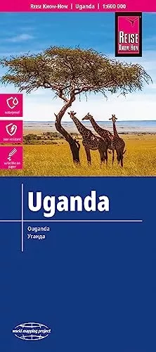 Uganda - mapa odolná