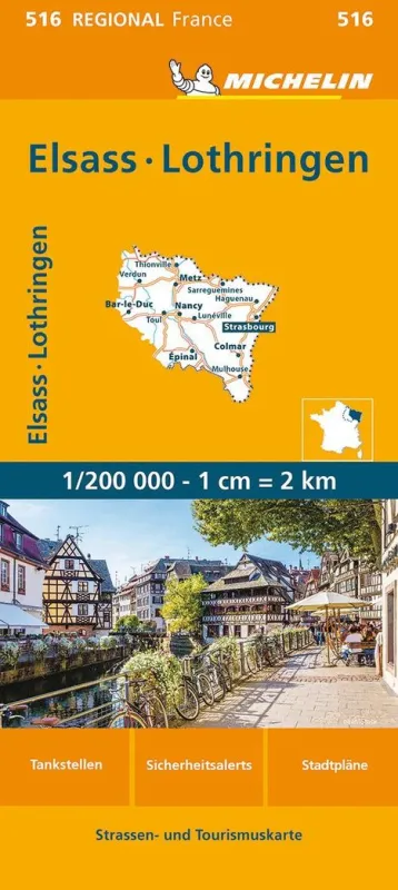 Francie: Alsasko-Lotrinsko (č. 516) mapa