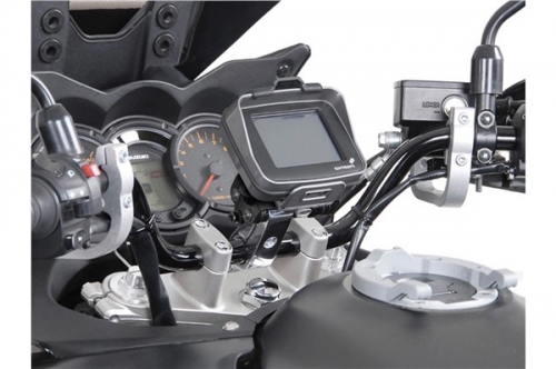 Držák GPS na řidítka 26 mm stříbrný