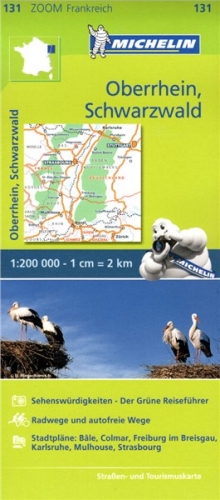 Německo: Horní Porýní, Schwarzwald, Alsasko (č. 131) mapa