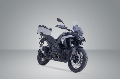 sada kufru TraX 38-stříbrný+top nosič pro BMW R 1300 GS