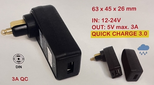 USB 9 nabíječka max. 3A