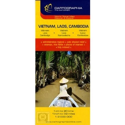Vietnam, Laos, Kambodža - mapa