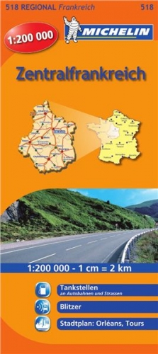Francie: Centre (č. 518) mapa SLEVA