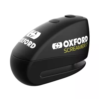 Oxford Screamer 7 - zámek na kotouč s alarmem (černý)
