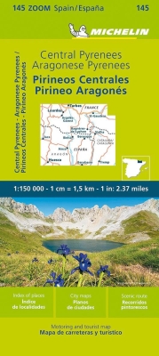Centrální Pyreneje (č. 145) mapa