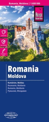 Rumunsko a Moldavsko - mapa odolná