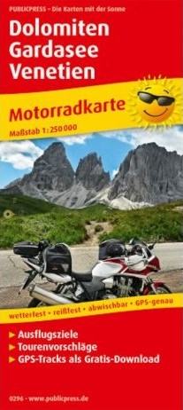 Motomapa Dolomity - jezero Garda - Benátsko