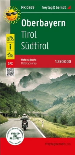 Motomapa Horní Bavorsko - Tyrolsko - Jižní Tyrolsko