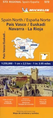 Španělsko: Baskicko, Navarra, La Rioja (č. 573) mapa
