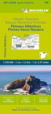 Španělsko: Atlantic Pyrenees, Basque-Navarrese Pyrenees (č. 144) mapa