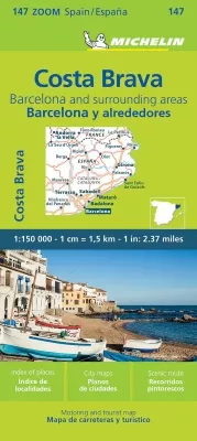Španělsko: Costa Brava, Barcelona a okolí (č. 147) mapa
