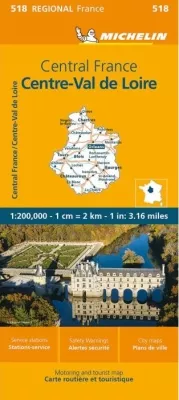 Francie: Central France (č. 518) mapa