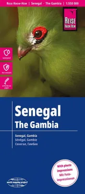 Senegal a Gambie - mapa odolná