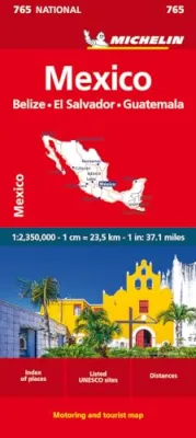 Mexiko, Belize, El Salvador, Guatemala (č. 765) mapa