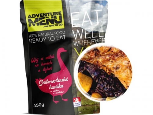 Svatomartinská husička se zelím a knedlíkem