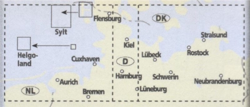 Německé pobřeží - mapa