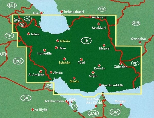 Írán - mapa
