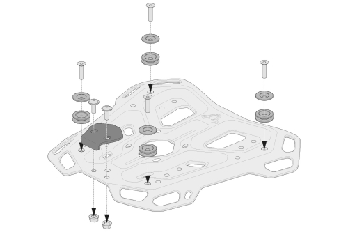adapter pro kufry TraX ION/ ADV. na nosič Adventure rack