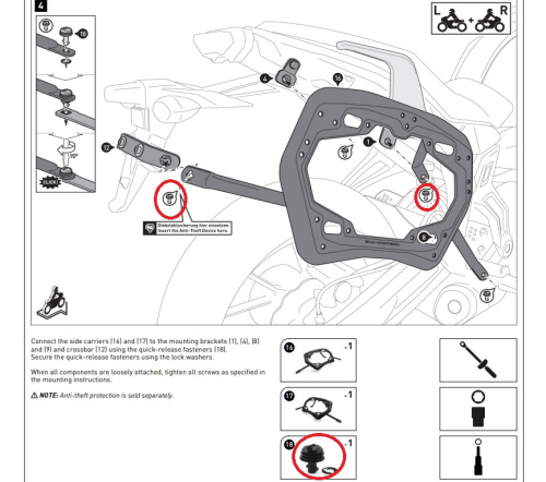 bajonetový uzávěr pro nosiče: typ PRO