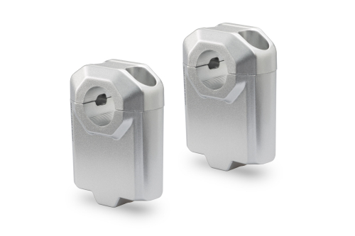 zvýšení řídítek  22 mm H = 50 mm. stříbro.