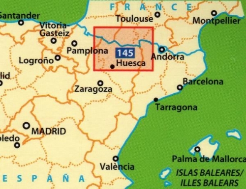 Centrální Pyreneje (č. 145) mapa