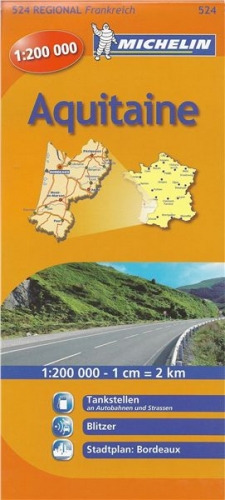 Francie: Akvitánie (č. 524) mapa
