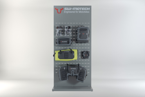 Sales display wall with mounting Theme: Waterproof and accessories. Part 1.